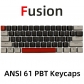 61 Keys Myrtle Starlight Toxic ANSI PBT Doubleshot Backlit Keycaps Set OEM Profile for MX Mechanical Gaming Keyboard GH60 GK61 RK61/ALT61/Annie/poker